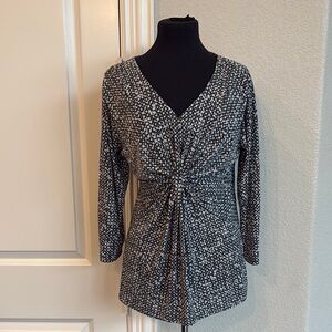 Elegant Black and White Women's Top